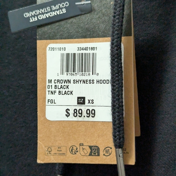 The North Face Crown Shyness Black Hoodie Plant Lover Unisex Mens XS Women S/M - Picture 13 of 13